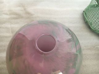 vintage hand blown Swirl glass vase 5