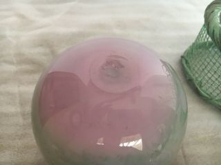 vintage hand blown Swirl glass vase 6