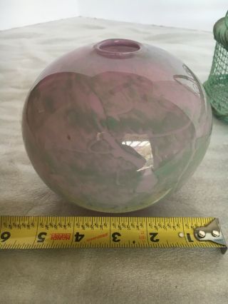 vintage hand blown Swirl glass vase 8