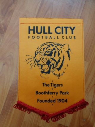 Classic Vintage Hull City Fc - Large 30cm Football Emblem Pennant