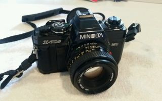 Vintage Minolta X700 35mm Slr Film Camera 50mm F/1.  7 Lens Parts Repair
