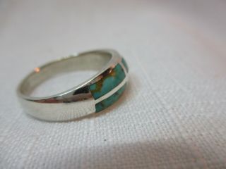Vintage Estate TURQUOISE Sterling Silver 925 Ring - 5 Grams - Size 9.  75 3