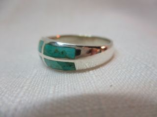 Vintage Estate TURQUOISE Sterling Silver 925 Ring - 5 Grams - Size 9.  75 6
