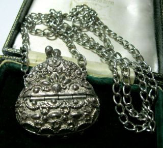 Vintage Jewellery Opening Bag Purse Pendant Necklace Cute & Unusual