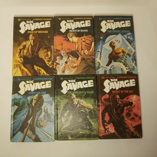 Vintage Doc Savage By Kenneth Robeson Complete 6 Book Hardcover Set 1975