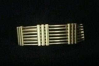 Vintage Handcrafted Sterling Silver Modernist Bangle) Bracelet
