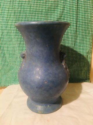 Vintage Matte Brush Mccoy Blue Vase 742