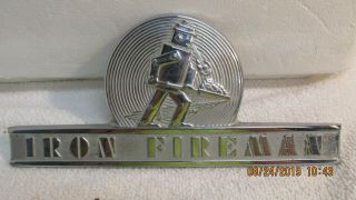 Vintage Iron Fireman Robot Furnace Emblem,  Hard To Find