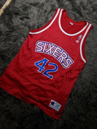 Retro Vintage Champion Jerry Stackhouse Philadelphia 76ers Sixers Nba Jersey 44