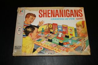 Shenanigans Vintage 1964 Board Game Carnival Of Fun Milton Bradley