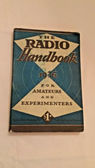 Vtg 1936 The Radio Handbook For Amateurs Experimenters Frank Jones Complete Ham