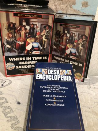 Where In Time Is Carmen Sandiego (sega Genesis Complete W/ Encyclopedia Cib Vtg