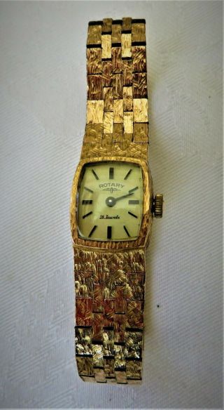 Ladies.  Vintage.  Rotary.  Gold Plated.  Wrist Watch.