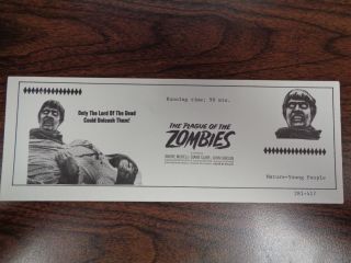 The Plague Of The Zombies Vintage Movie Ad Andre Morell Diane Clare John Carson