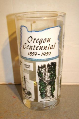 Vintage Set Of 12 Libbey Oregon 100th Anniversary Centennial Tumblers W/ Box