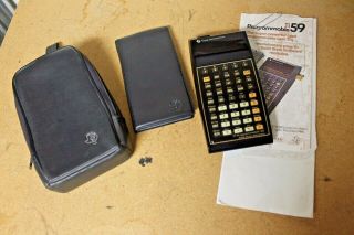 Vintage Texas Instruments Ti - 59 Programmable Calculator W/ Surveying,  Master Lib