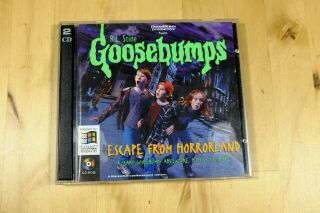 Goosebumps: Escape From Horrorland (2 - Disc Cd - Rom) Windows 95 Vintage Pc Game
