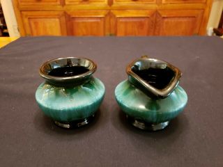 Vintage Blue Mountain Pottery Creamer and Sugar Bowl Set 3