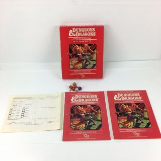 Vintage D&d Dungeons & Dragons Fantasy Role Play Game Set 1 Basic Rules Tsr