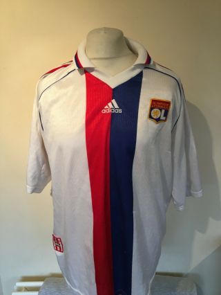 Vintage Lyon Olympique Lyonnais 1998 - 00 Home Football Shirt Xl Mens Adidas