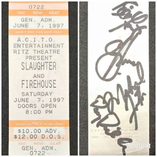 Vintage Firehouse Autographed Concert Ticket Stub (1997) (the Ritz - Raleigh Nc)