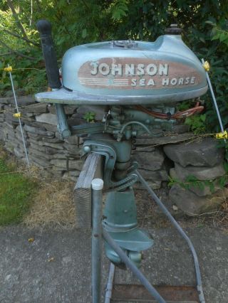 Vintage Johnson Sea Horse Outboard Boat Motor Barn Find Model Td20