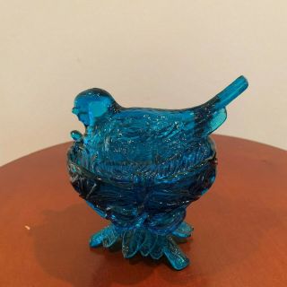 Vintage Westmoreland Bird On A Nest Dish