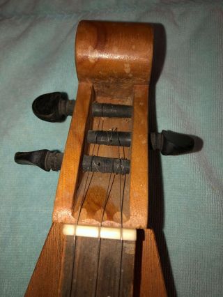 VINTAGE MOUNTAIN DULCIMER 3 STRING HEART THEMED,  1st One Made,  Signed 5
