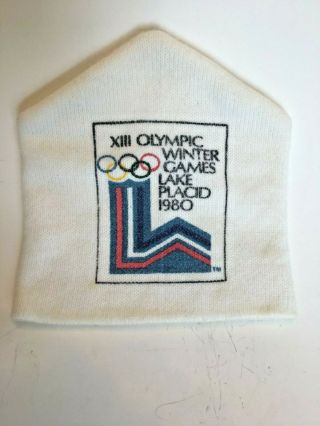 1980 Olympics Winter Games Lake Placid Beanie Hat - Vintage - Made In Usa