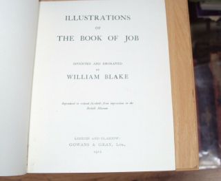 1912 - ILLUSTRATIONS OF THE BOOK OF JOB by WILLIAM BLAKE 2