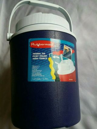 Vintage Rubbermaid/gott Insulated/thermal 1 Gallon Water Cooler Jug - 1524 Blue