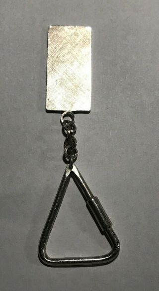 Vintage Peru Sterling Silver Key Chain W/ Id Tag