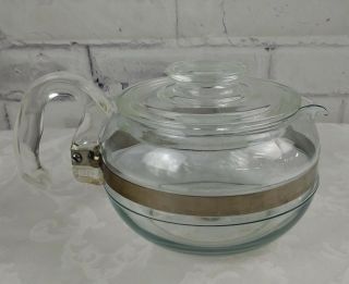 Vintage Pyrex Flameware 8446 6 Cup Stovetop Teapot Kettle Lid
