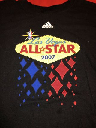 Vtg Adidas Nba All Star Game Las Vegas Adidas T - Shirt Mens Sz L