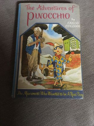 The Adventures Of Pinocchio Carlo Collodi Vintage Childrens Book 1961