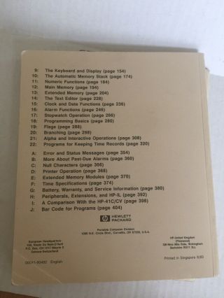 Hewlett - Packard HP - 41CX Manuals Volume 1 and 2 And Surveying PAC GUC 3