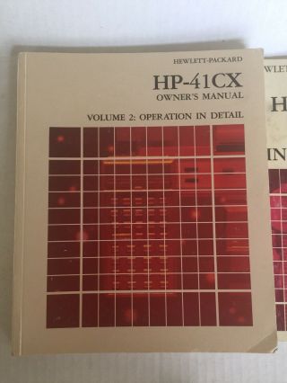 Hewlett - Packard HP - 41CX Manuals Volume 1 and 2 And Surveying PAC GUC 4