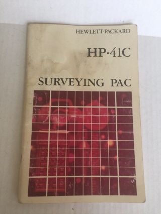 Hewlett - Packard HP - 41CX Manuals Volume 1 and 2 And Surveying PAC GUC 6