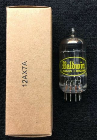 1 Nos Baldwin Raytheon 12ax7a Black Plate Audio Tube Usa 1960
