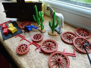 Vintage Timpo Spares Joblot,  Cacti,  Wheels,  Horse,  Etc
