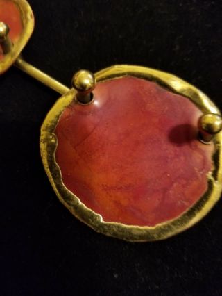 Vintage Artisan Hammered Copper Unique Statement Necklace