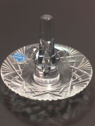 Hand Cut Galway Crystal From Ireland Ring Holder Minder Vintage 3.  5”