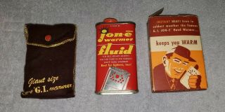 Vintage Jon - E Gi Hand Warmer And Fluid Tim