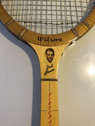 Vintage " Jack Kramer " Face Decal Tennis Racket