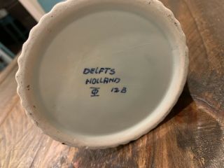 Vintage Delftware Holland Pair Mugs Steins 2 12B Windmills Flowers 5