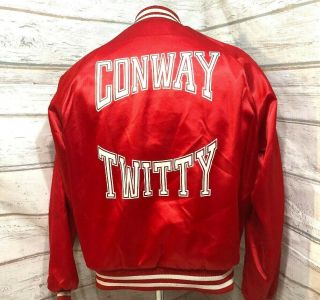 Conway Twitty Vintage 1970s Concert Spellout Jacket Mens M Slim Fit Country 1 - 1