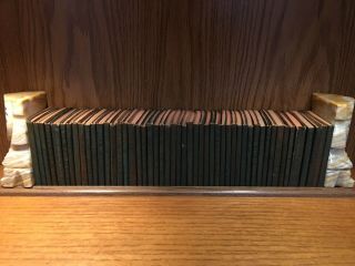 Set Of 50 Books From The 1920’s Little Leather Green Miniature Library Books