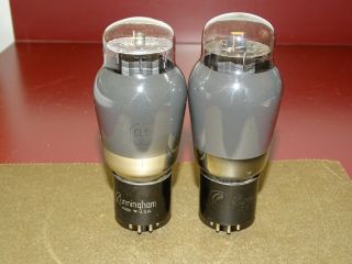 Pair,  Cunningham 6l6g Radio/audio Amplifier Tubes,  Strong On Amplitrex