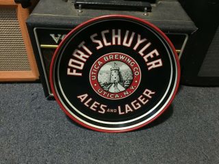 Vintage Fort Schuyler Ales And Lager Beer Tray