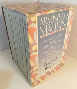 Tales Of The City,  6 Volume Boxed Set,  Signed By Armistead Maupin On The Box